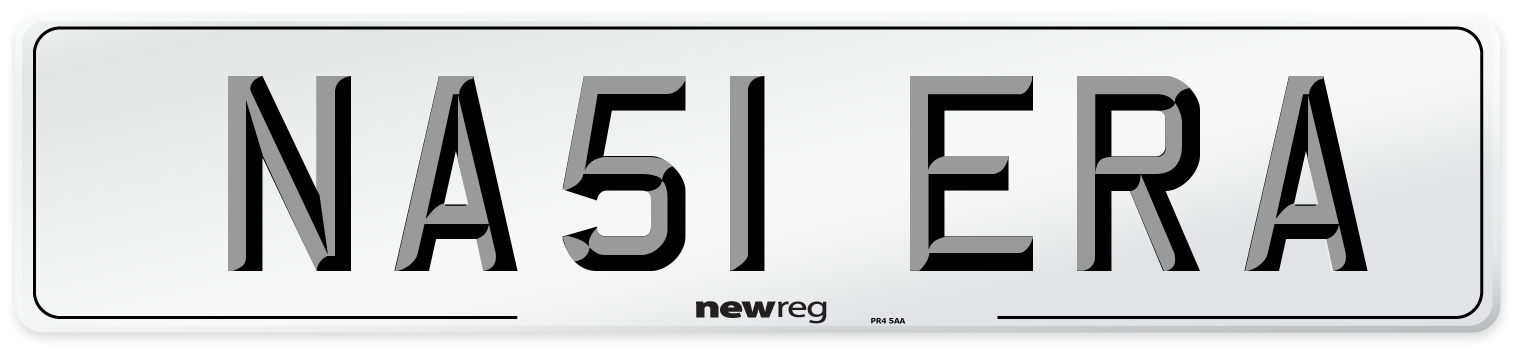 NA51 ERA Number Plate from New Reg